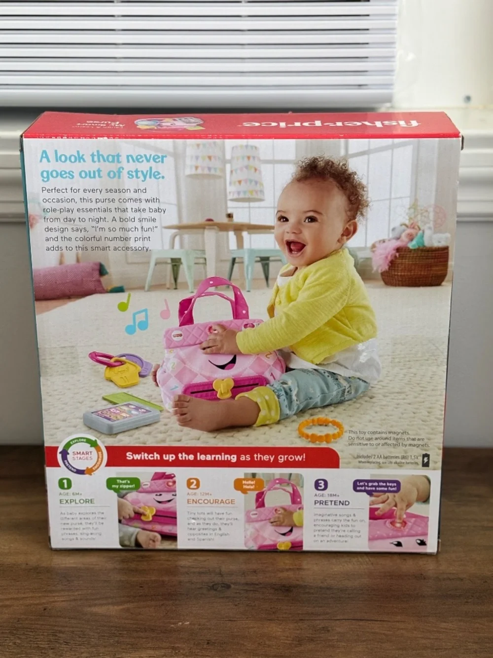 NEW Fisher Price Laugh & Learn Interactive Toy Bag My Smart Purse Baby Toddler